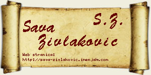 Sava Zivlaković vizit kartica